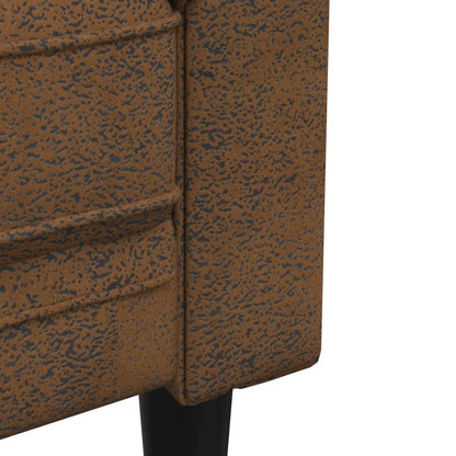 Chesterfield sofa in brown fabric