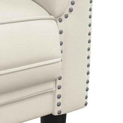 2-seater cream velvet sofa