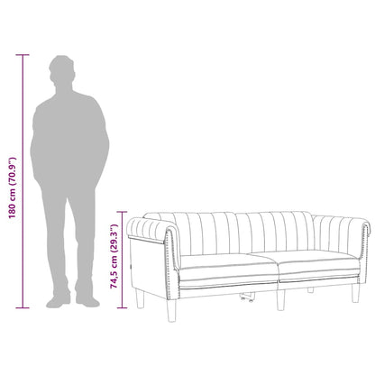 Light grey velvet 3-seater sofa