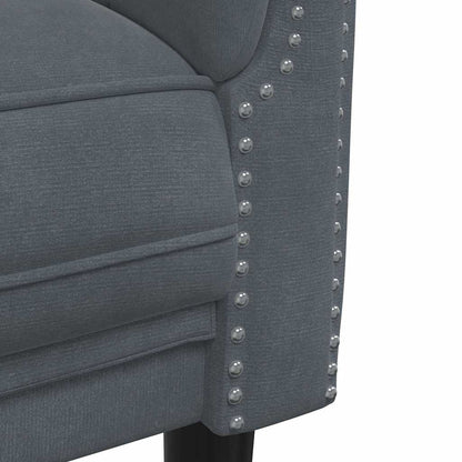 Dark grey velvet 3-seater sofa