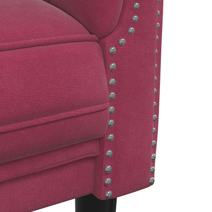3 seater sofa in red velvet