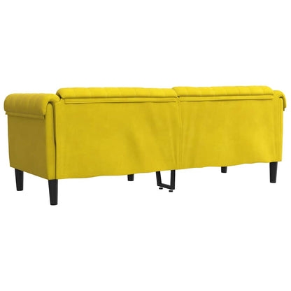 Sofá de 3 lugares veludo amarelo
