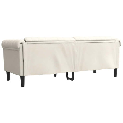 3-seater cream velvet sofa