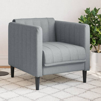 Light grey fabric armchair