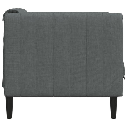 Dark grey fabric armchair