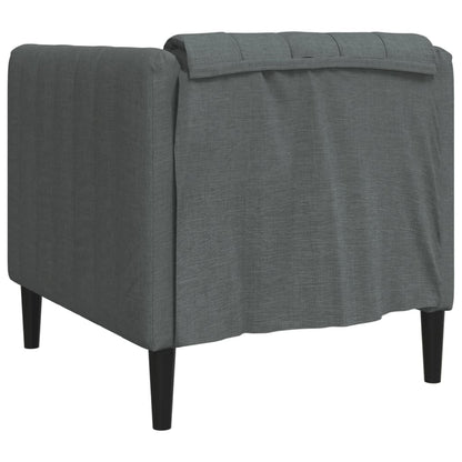 Dark grey fabric armchair