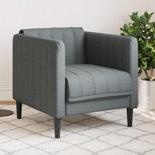 Dark grey fabric armchair