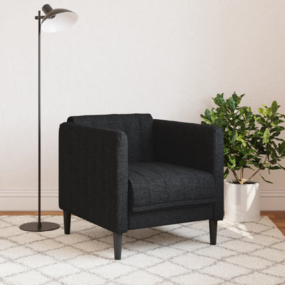 Black fabric armchair