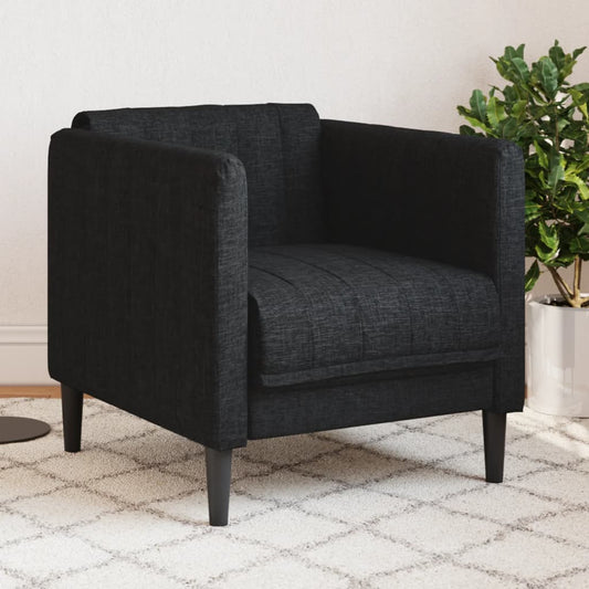 Black fabric armchair