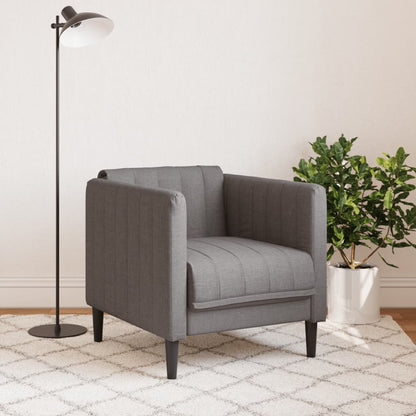 Gray-brown fabric armchair