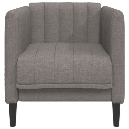 Gray-brown fabric armchair