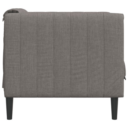 Gray-brown fabric armchair
