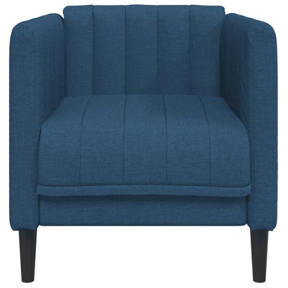 Blue fabric armchair