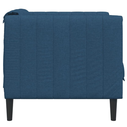 Blue fabric armchair