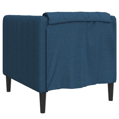 Blue fabric armchair