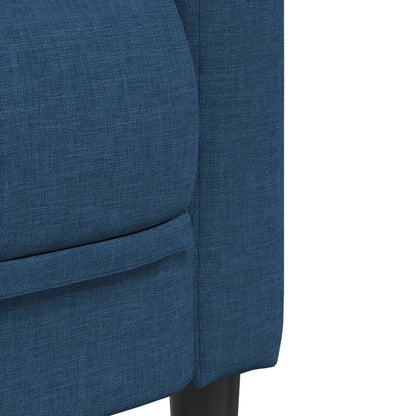Blue fabric armchair