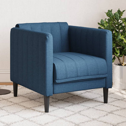 Blue fabric armchair