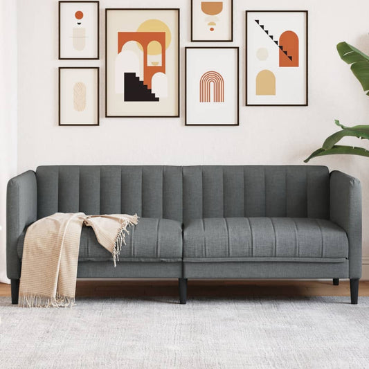2-seater sofa in dark grey fabric