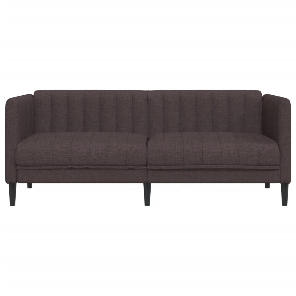2-seater sofa in dark brown fabric