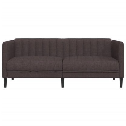 2-seater sofa in dark brown fabric