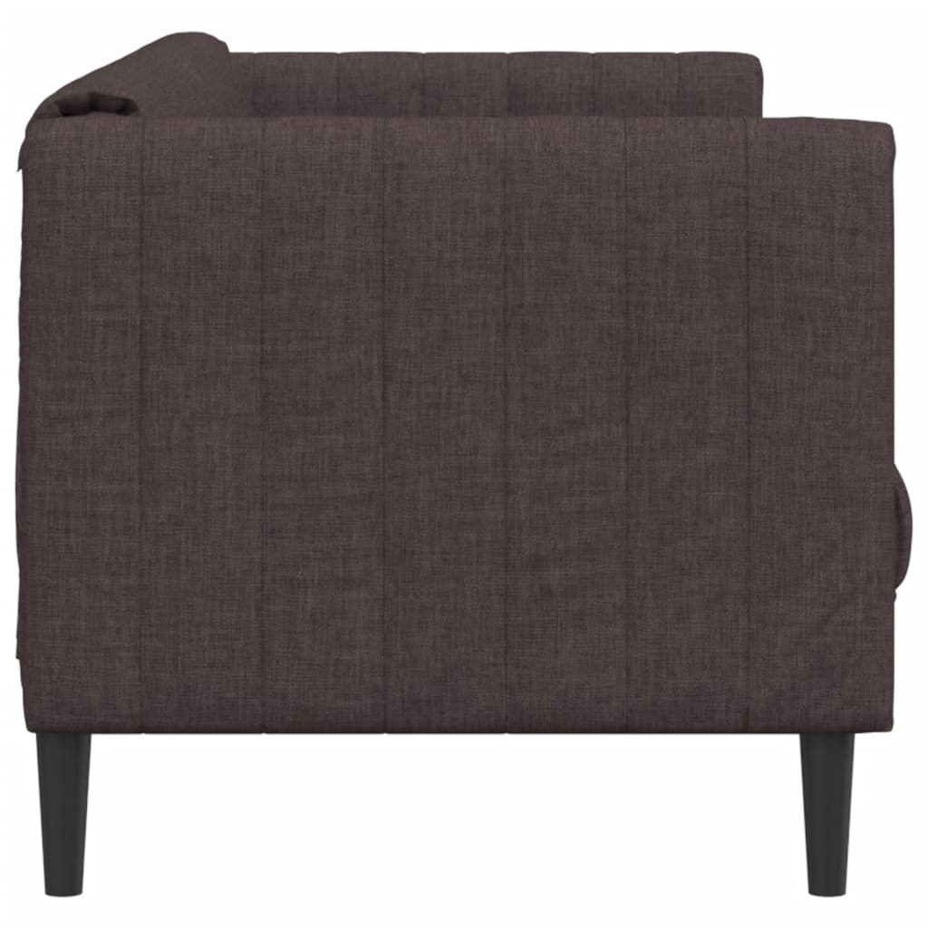 2-seater sofa in dark brown fabric