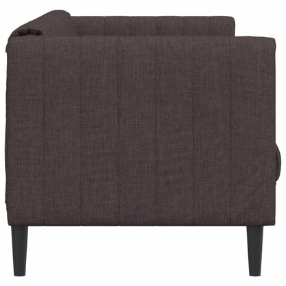 2-seater sofa in dark brown fabric