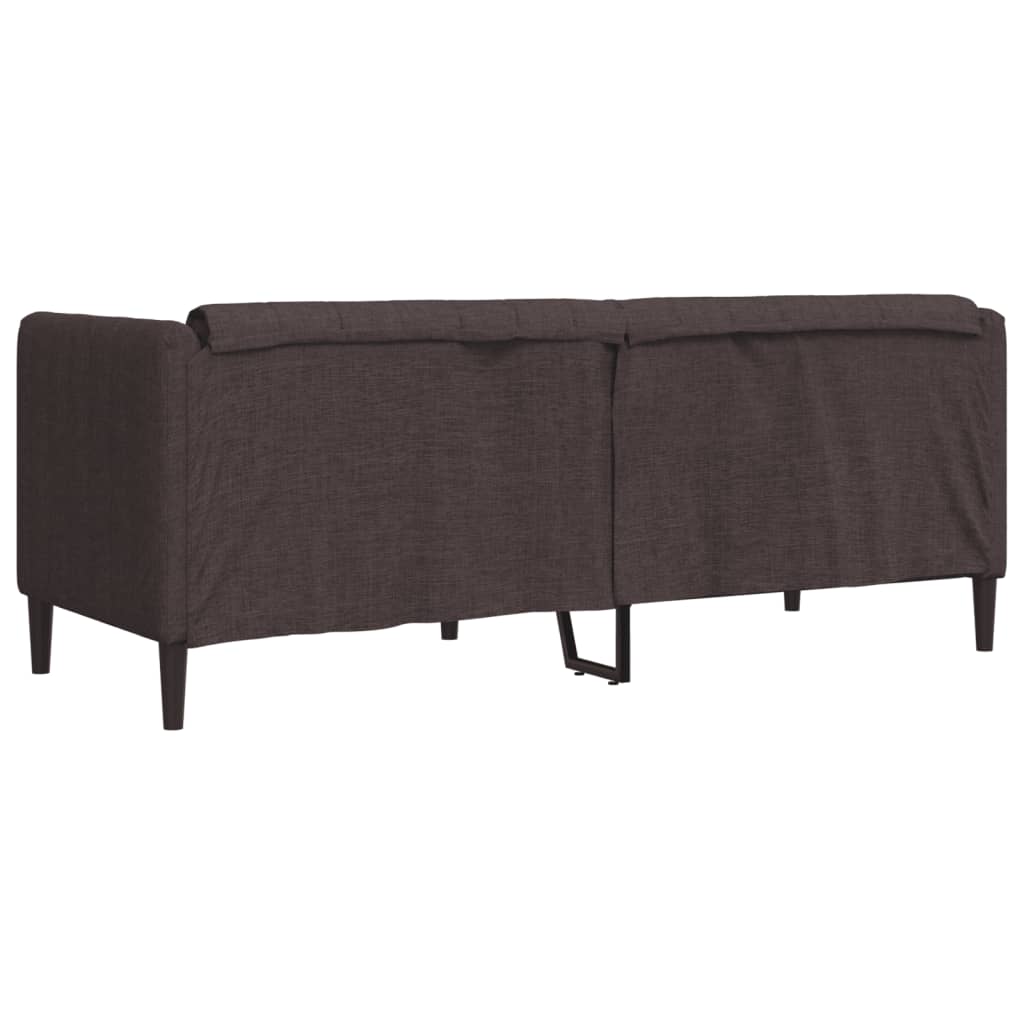 2-seater sofa in dark brown fabric
