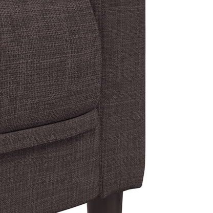 2-seater sofa in dark brown fabric