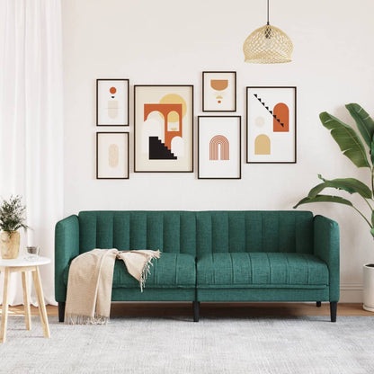 2-seater sofa in dark green fabric
