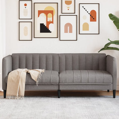 2-seater sofa in grey-brown fabric