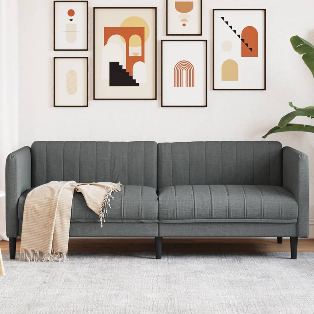 3-seater sofa in dark grey fabric