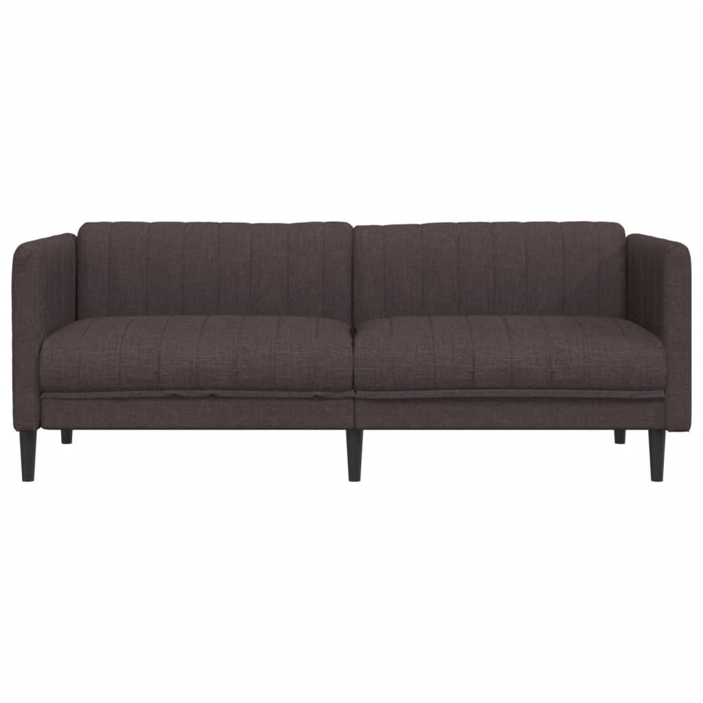 3-seater sofa in dark brown fabric