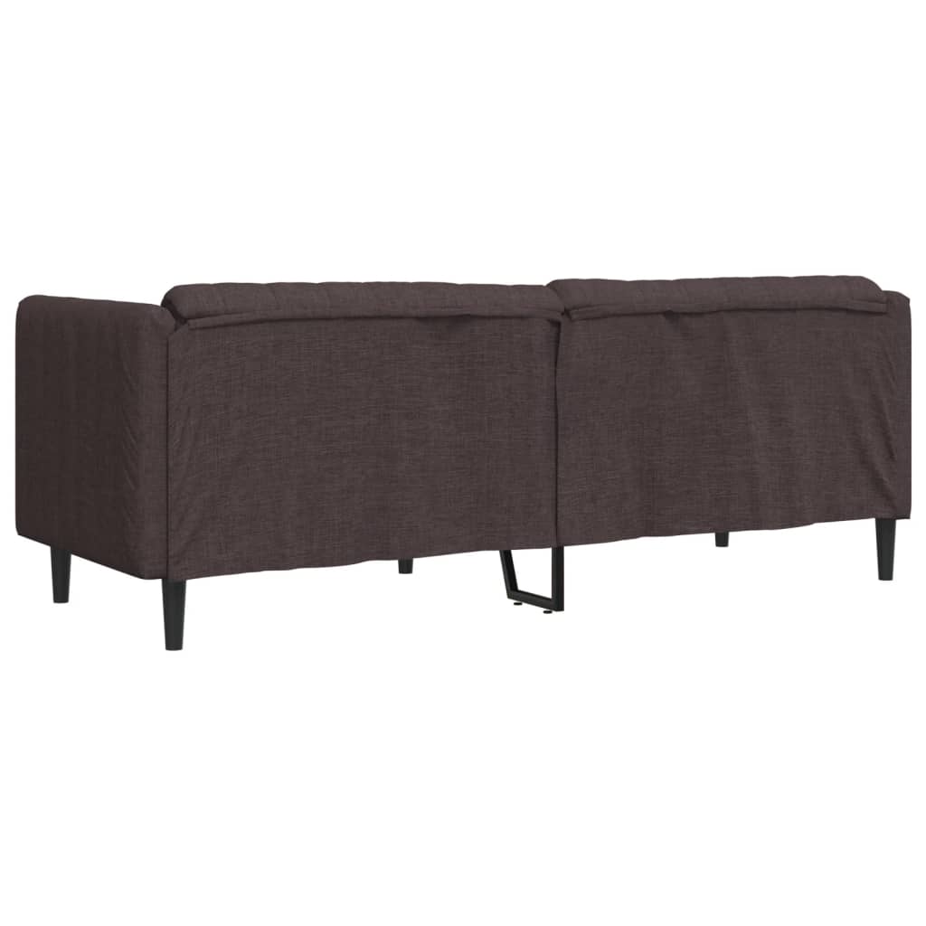 3-seater sofa in dark brown fabric