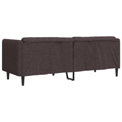 3-seater sofa in dark brown fabric