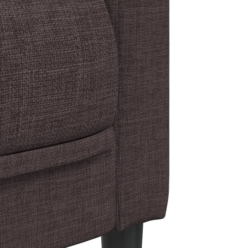 3-seater sofa in dark brown fabric