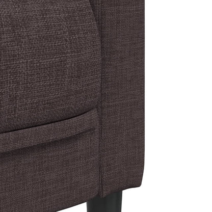 3-seater sofa in dark brown fabric