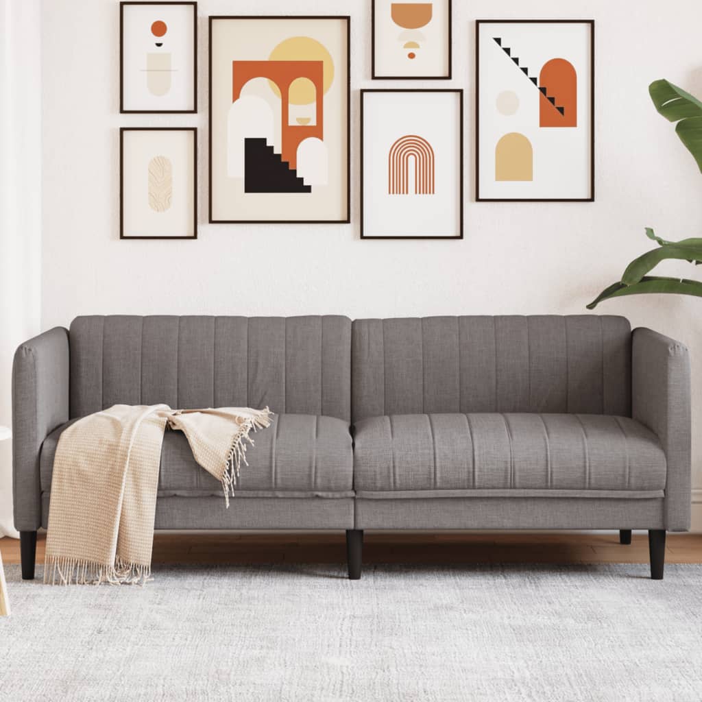 3-seater sofa in grey-brown fabric