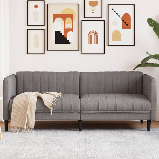 3-seater sofa in grey-brown fabric