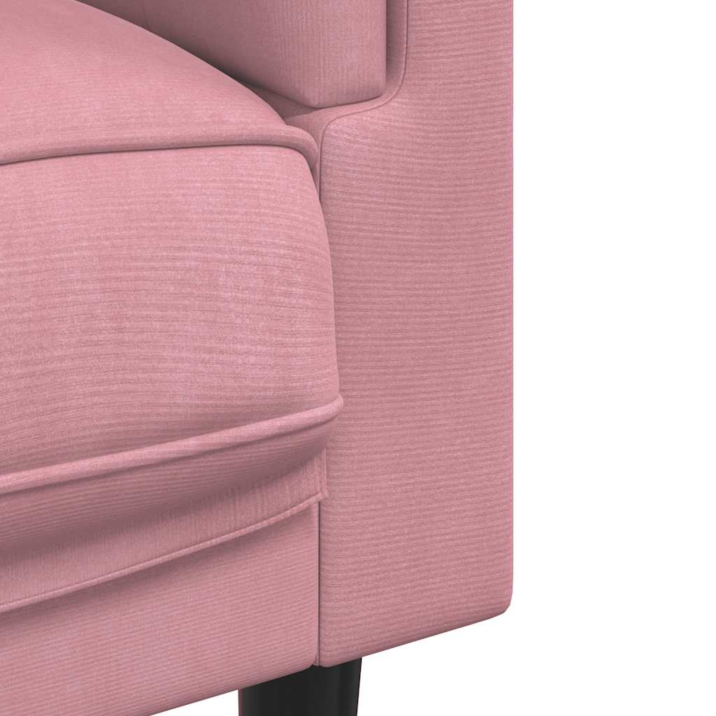 Poltrona com almofadão veludo rosa