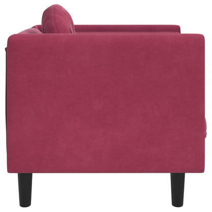 Armchair with red velvet cushion