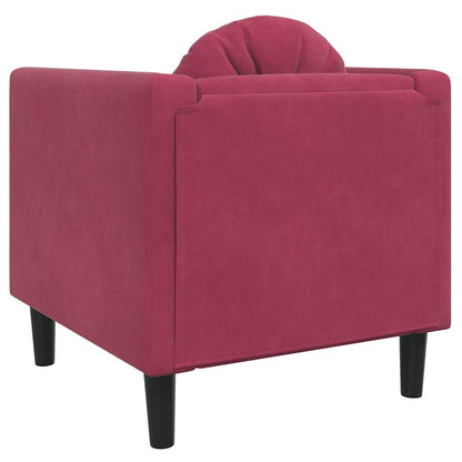 Armchair with red velvet cushion