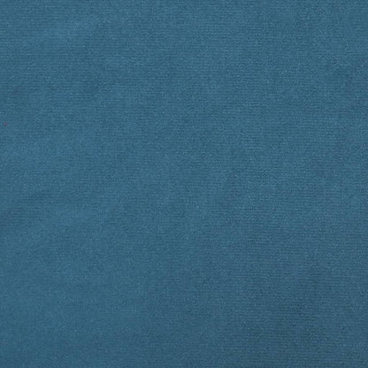 2-seater blue velvet sofa with cushions