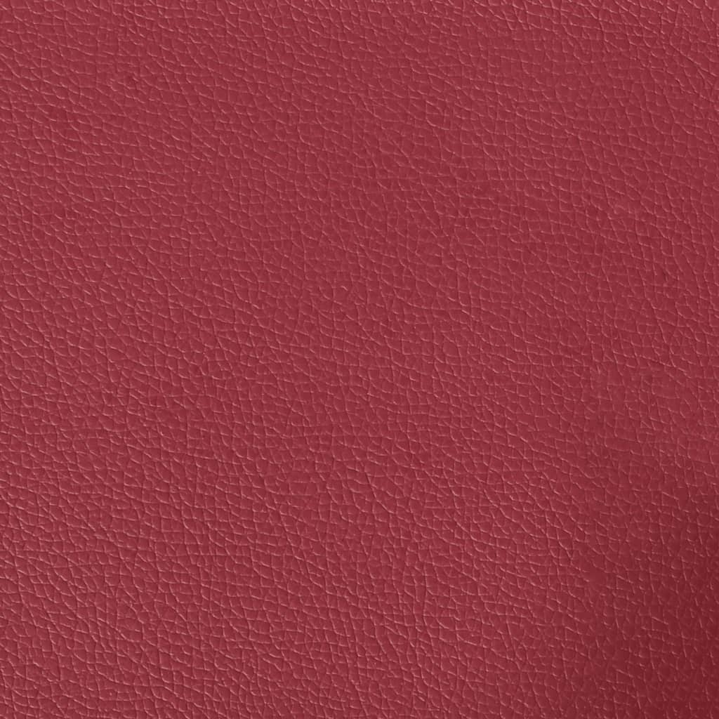 Sofá chesterfield 2 lugares couro artificial vermelho tinto