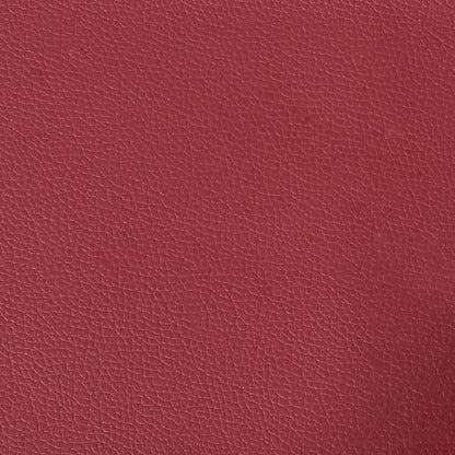 Sofá chesterfield 3 lugares couro artificial vermelho tinto