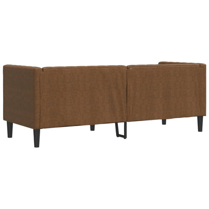 Sofá chesterfield 3 lugares camurça artificial castanho