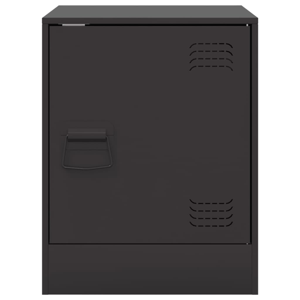 Mesa de cabeceira 34,5x39x44 cm aço preto