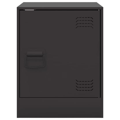 Mesa de cabeceira 34,5x39x44 cm aço preto