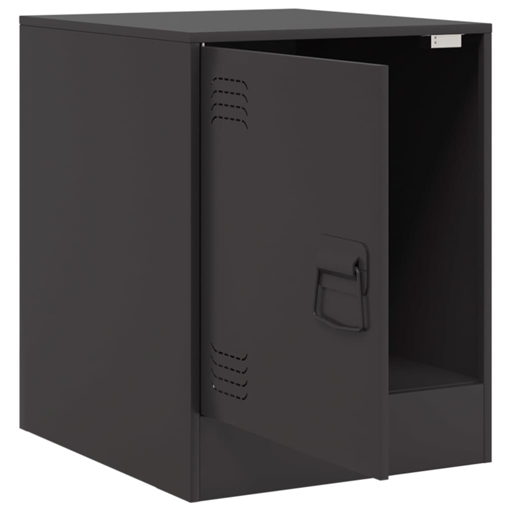 Mesa de cabeceira 34,5x39x44 cm aço preto