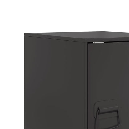 Mesa de cabeceira 34,5x39x44 cm aço preto