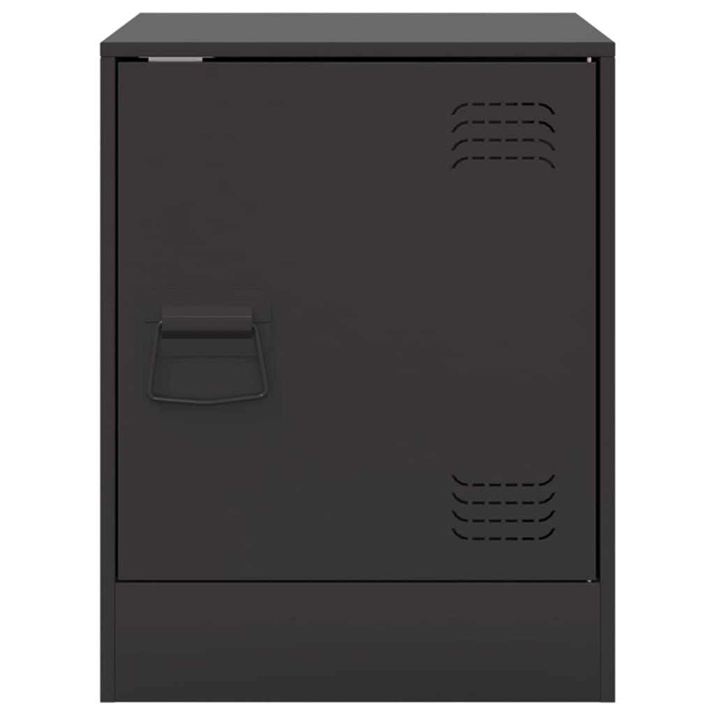 Mesas de cabeceira 2 pcs 34,5x39x44 cm aço preto